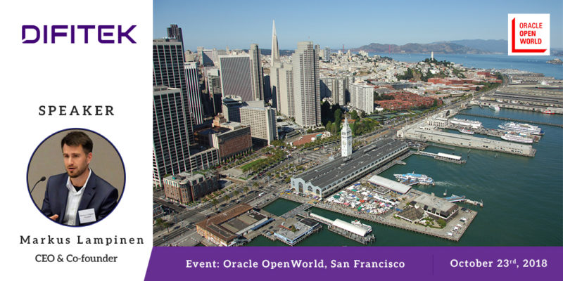 Markus Lampinen - Difitek CEO - at Oracle OpenWorld 2018 in San Francisco